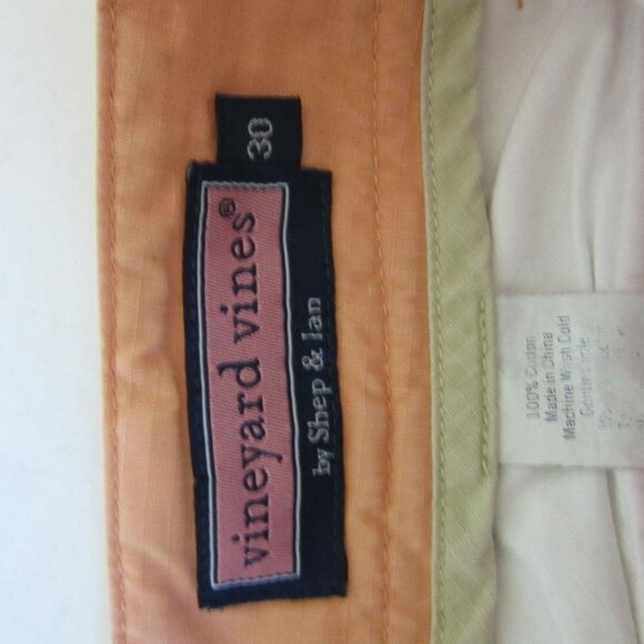 Coral Orange Cotton Vineyard Vines Cargo Shorts Men's 30 - Picture 7 of 7